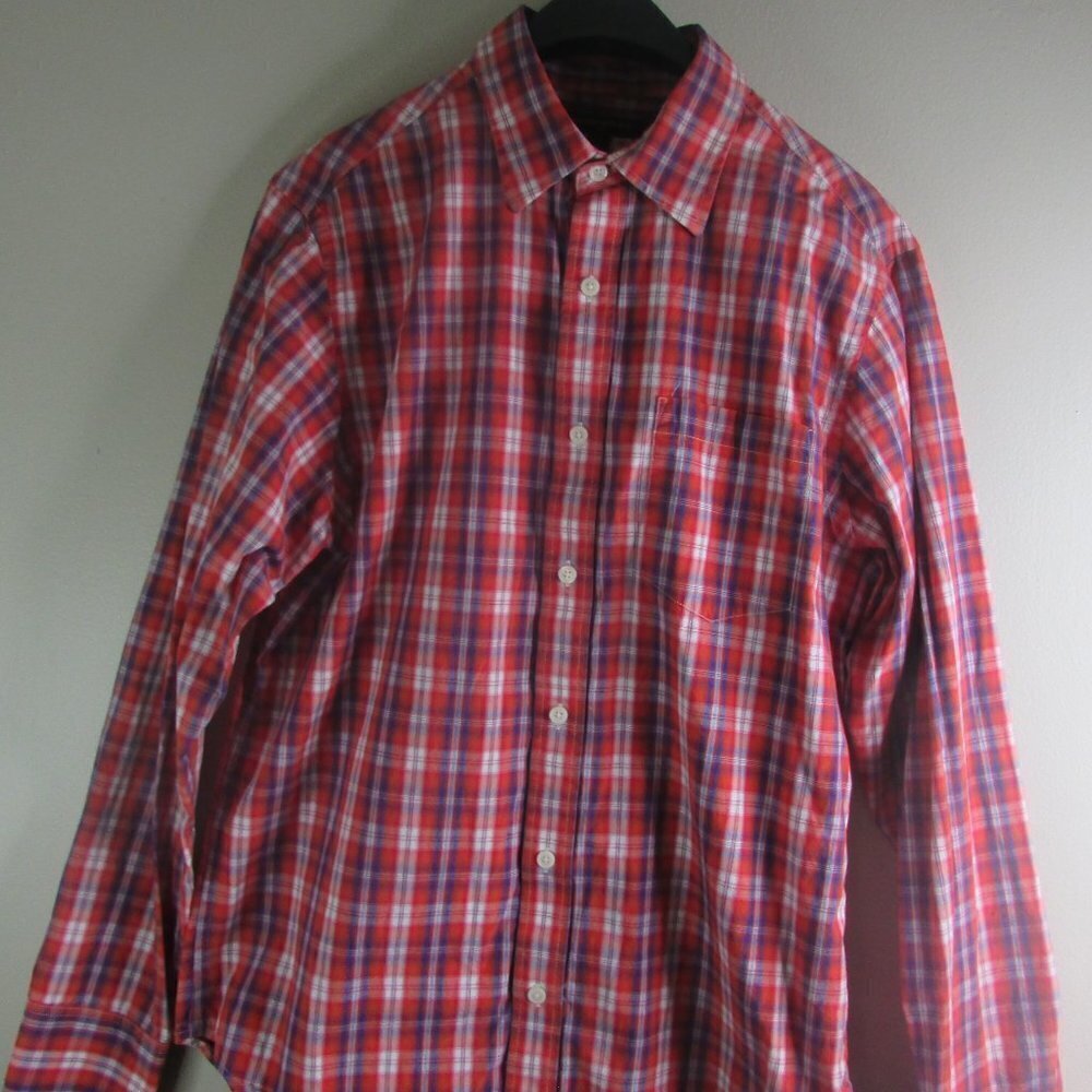 Banana Republic Mens Button Down M Plaid Shirt